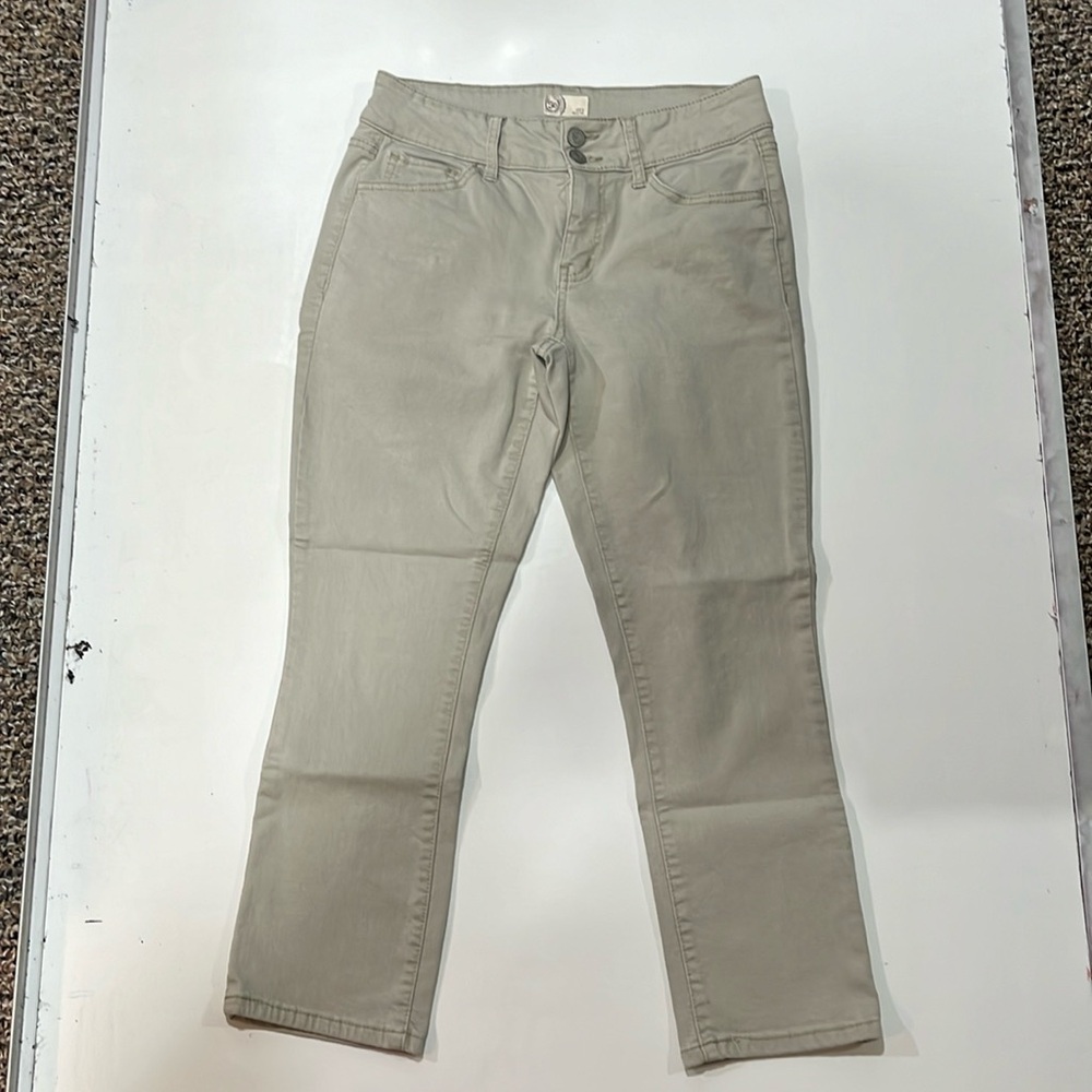 Sonoma Tan Double Button Ankle Pants